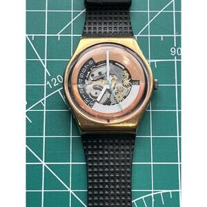 Swatch Transparent Date Gear Style Watch RUNNING!